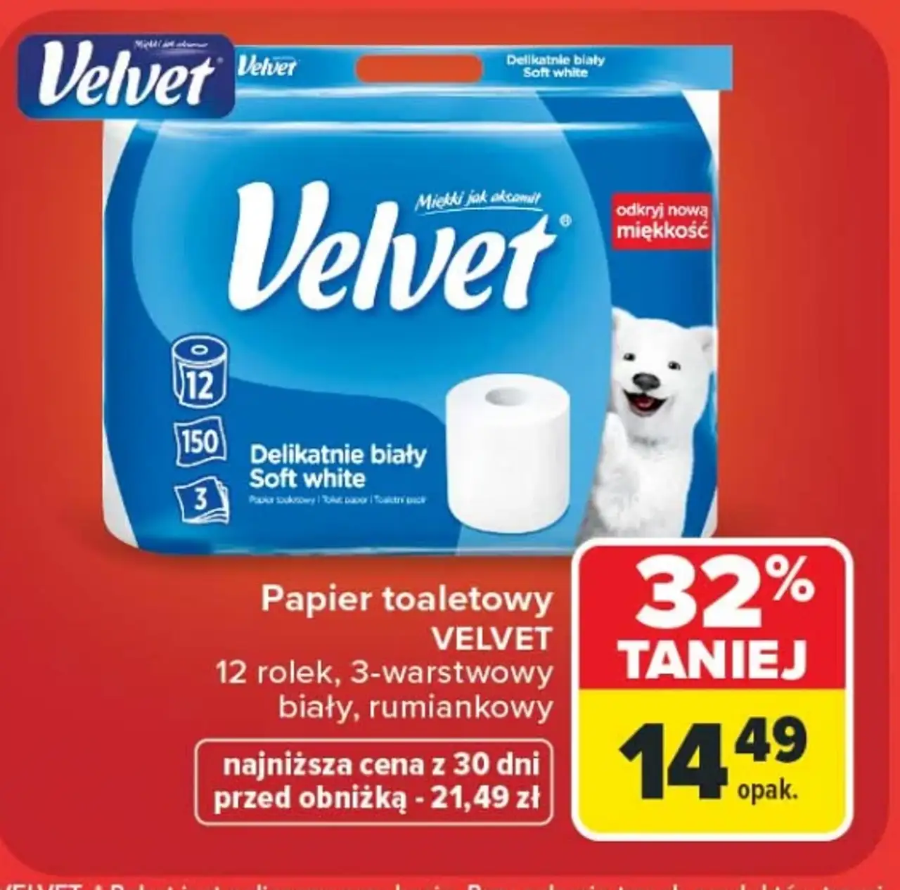 Papier toaletowy Velvet