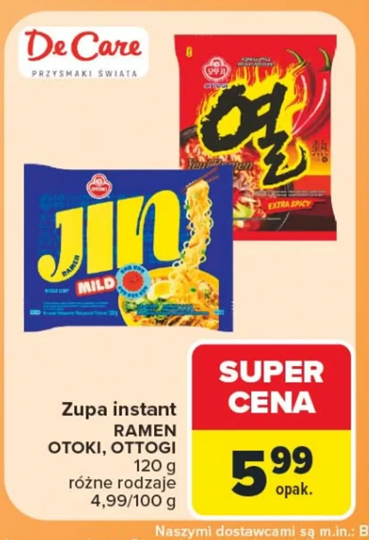 Zupa instant Ramen Jin Mild / Yeul Otoki, Ottogi