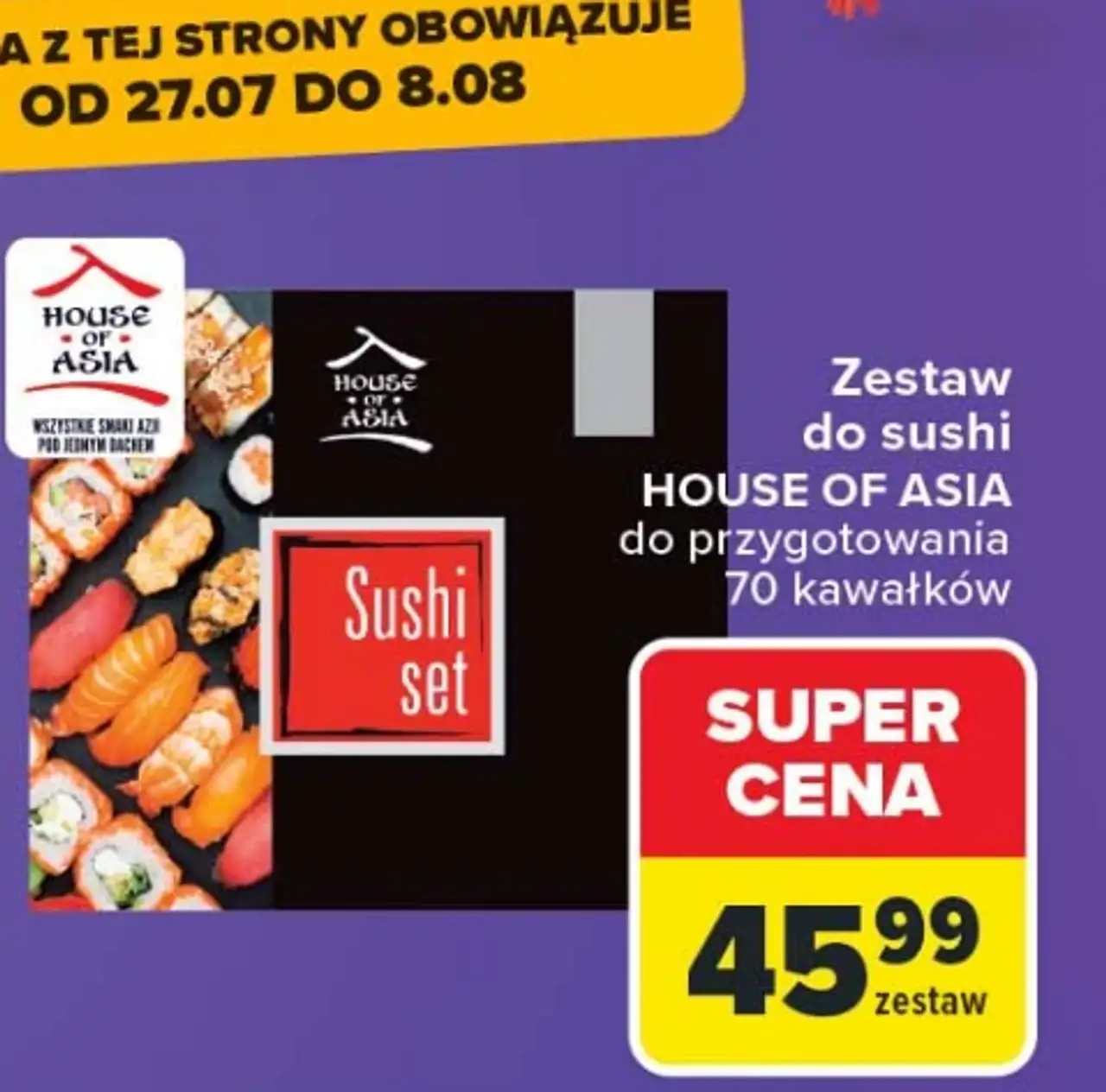 Zestaw do sushi HOUSE OF ASIA do przygotowania 70 kawałków