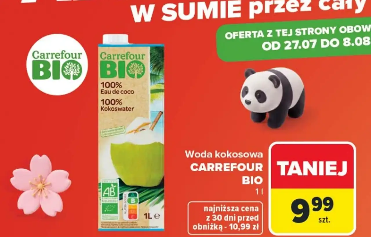 Woda kokosowa Carrefour Bio