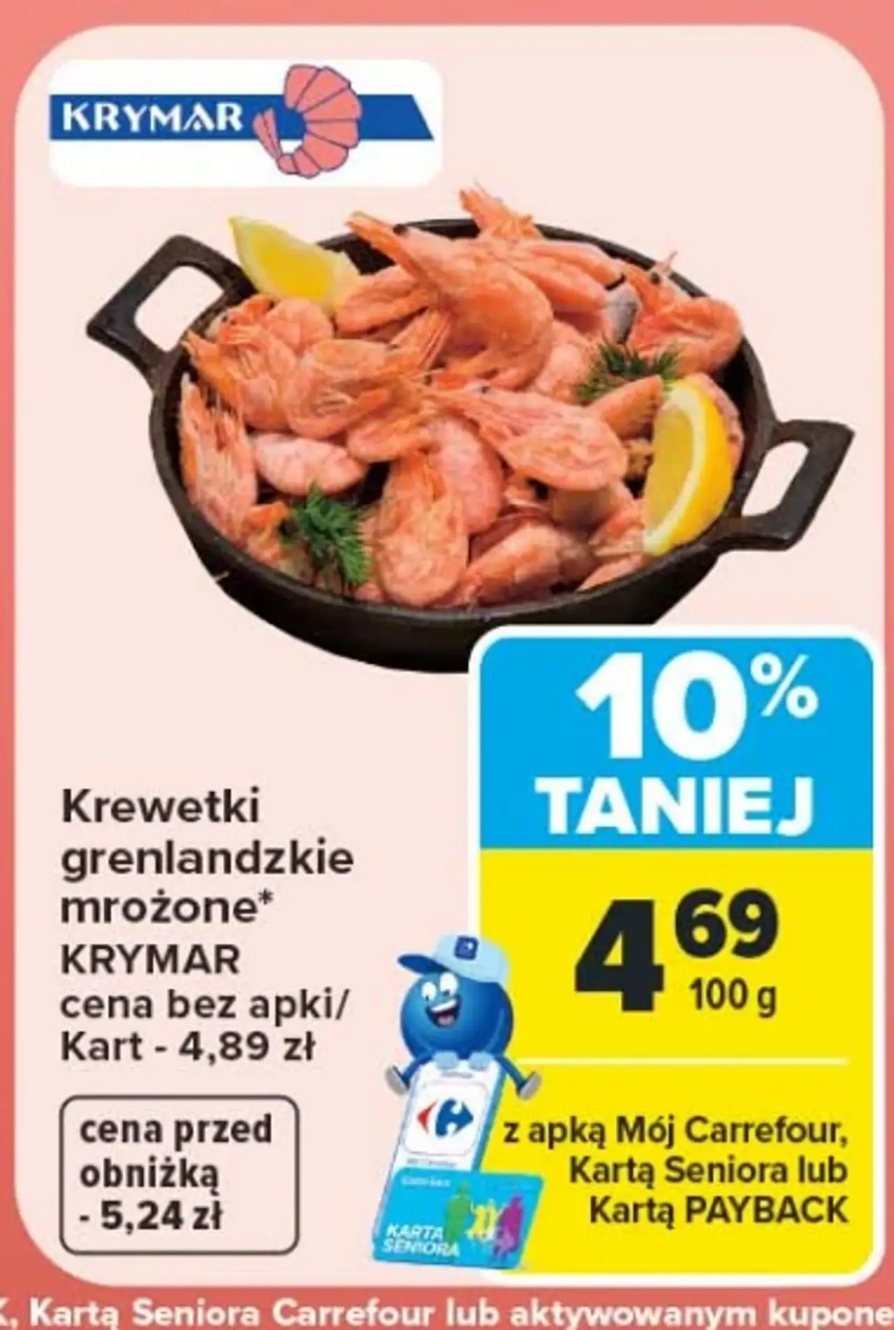 Krewetki grenlandzkie mrożone Krymar