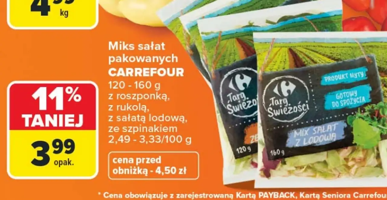 Miks sałat pakowanych CARREFOUR