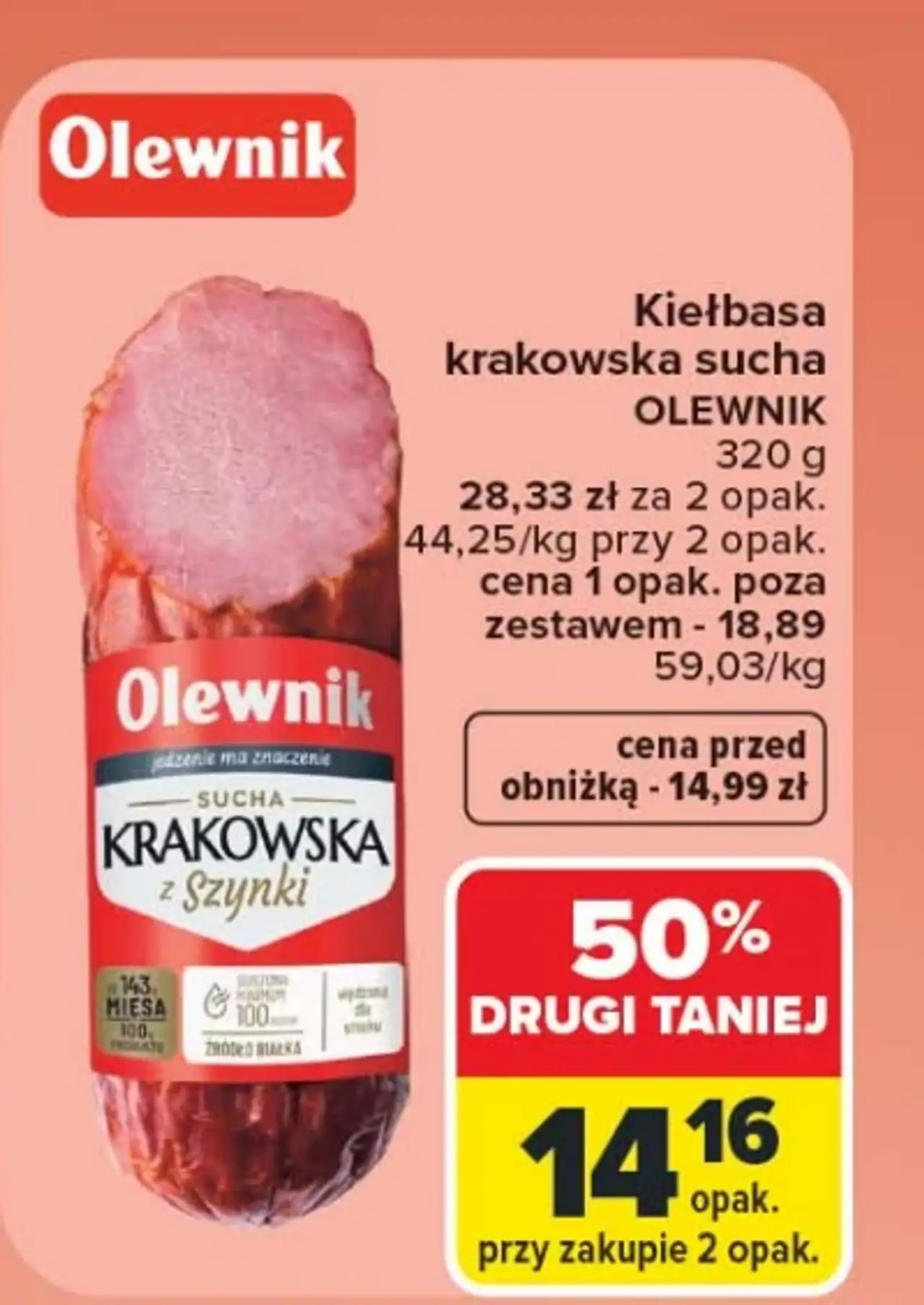 Kiełbasa krakowska sucha Olewnik