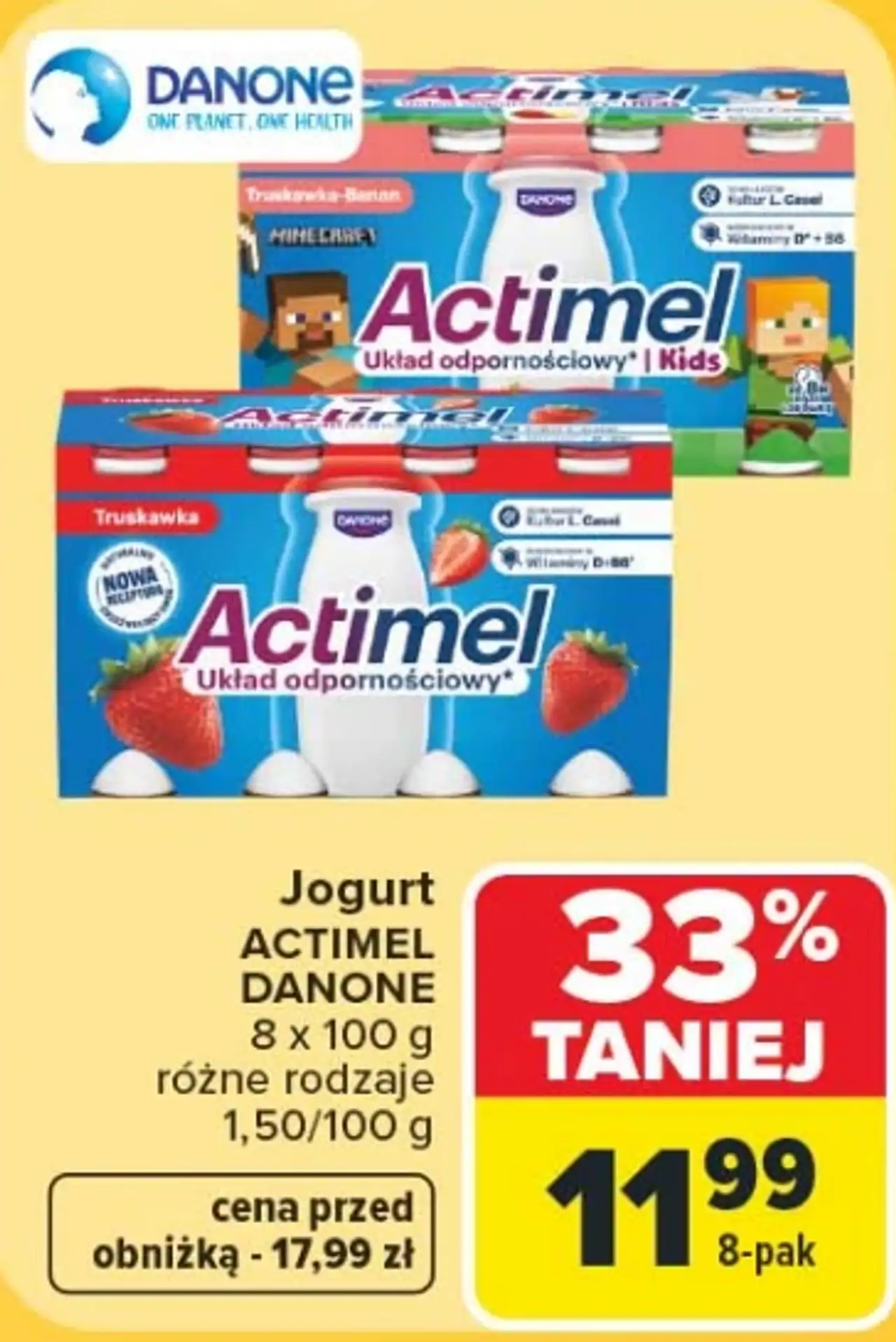 Danone Actimel Jogurt różne rodzaje