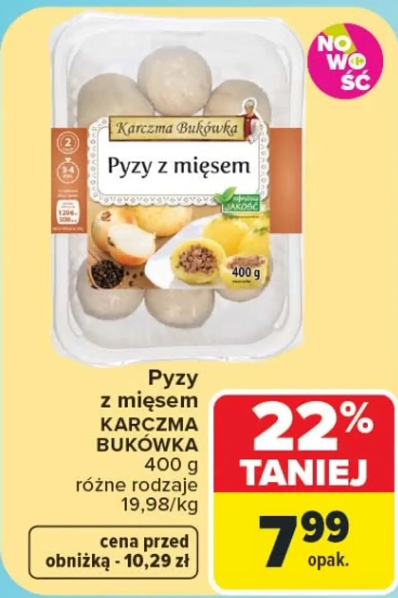 Pyzy z mięsem Karczma Bukówka