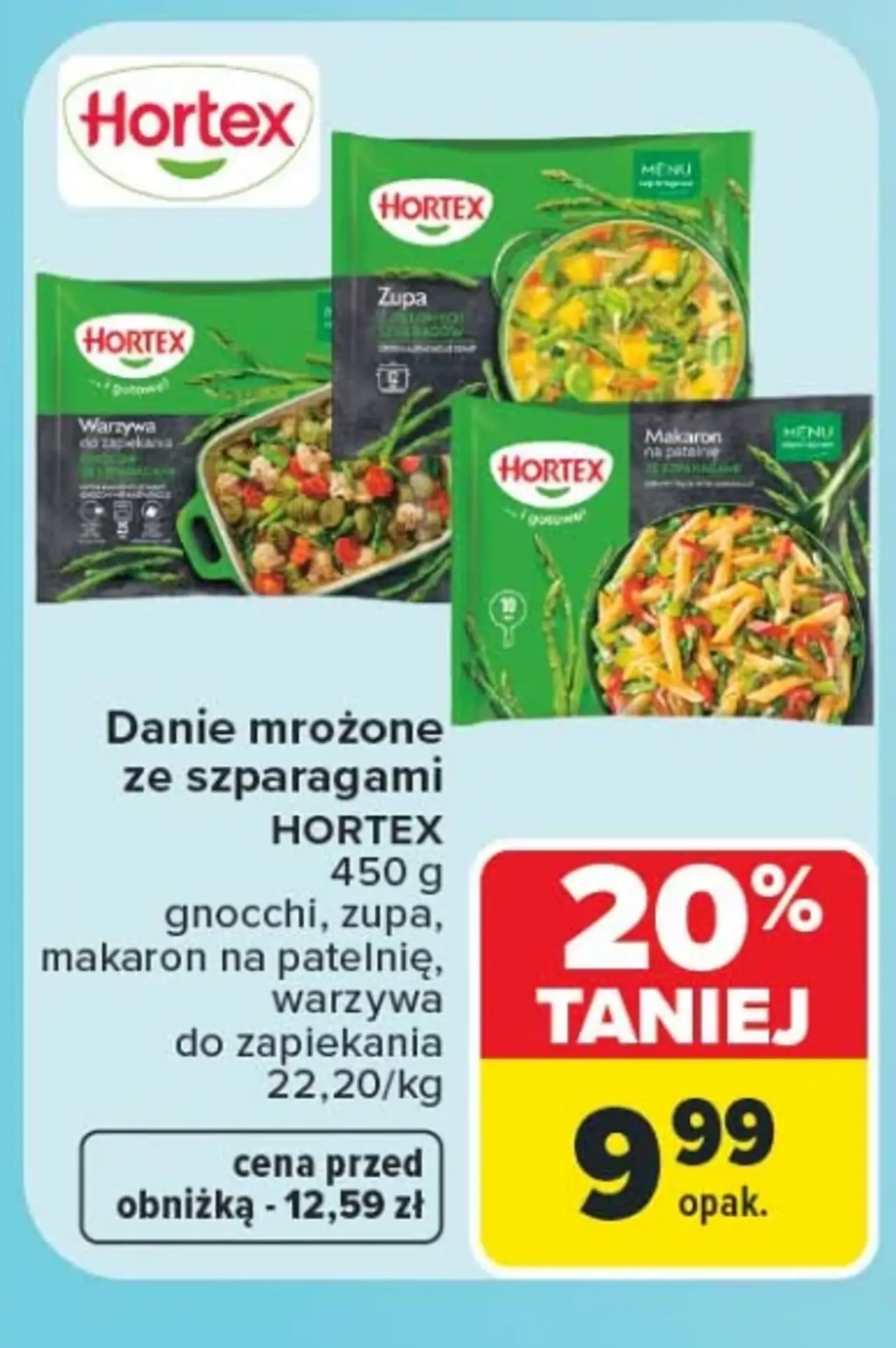 Danie mrożone ze szparagami Hortex
