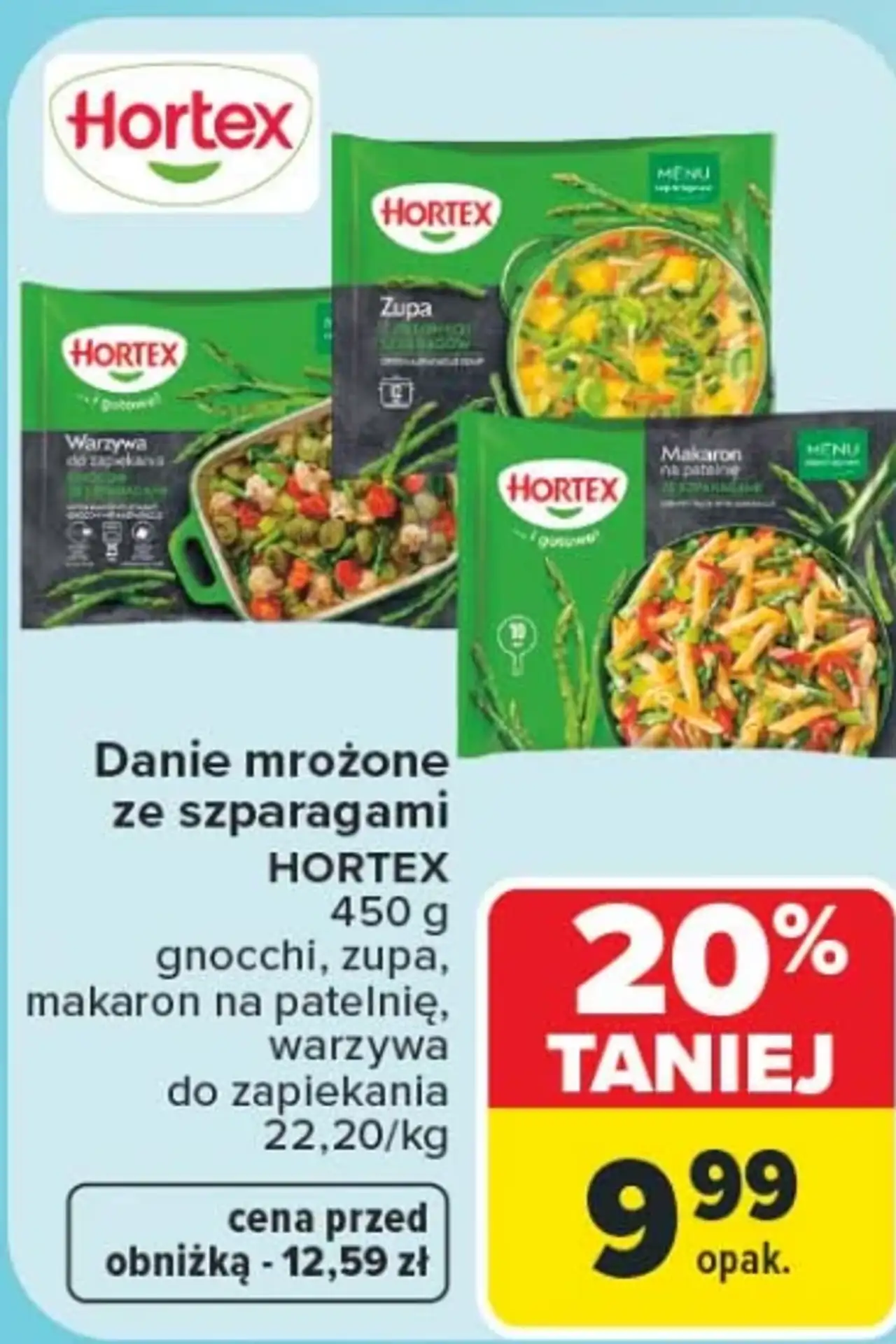 Danie mrożone ze szparagami Hortex
