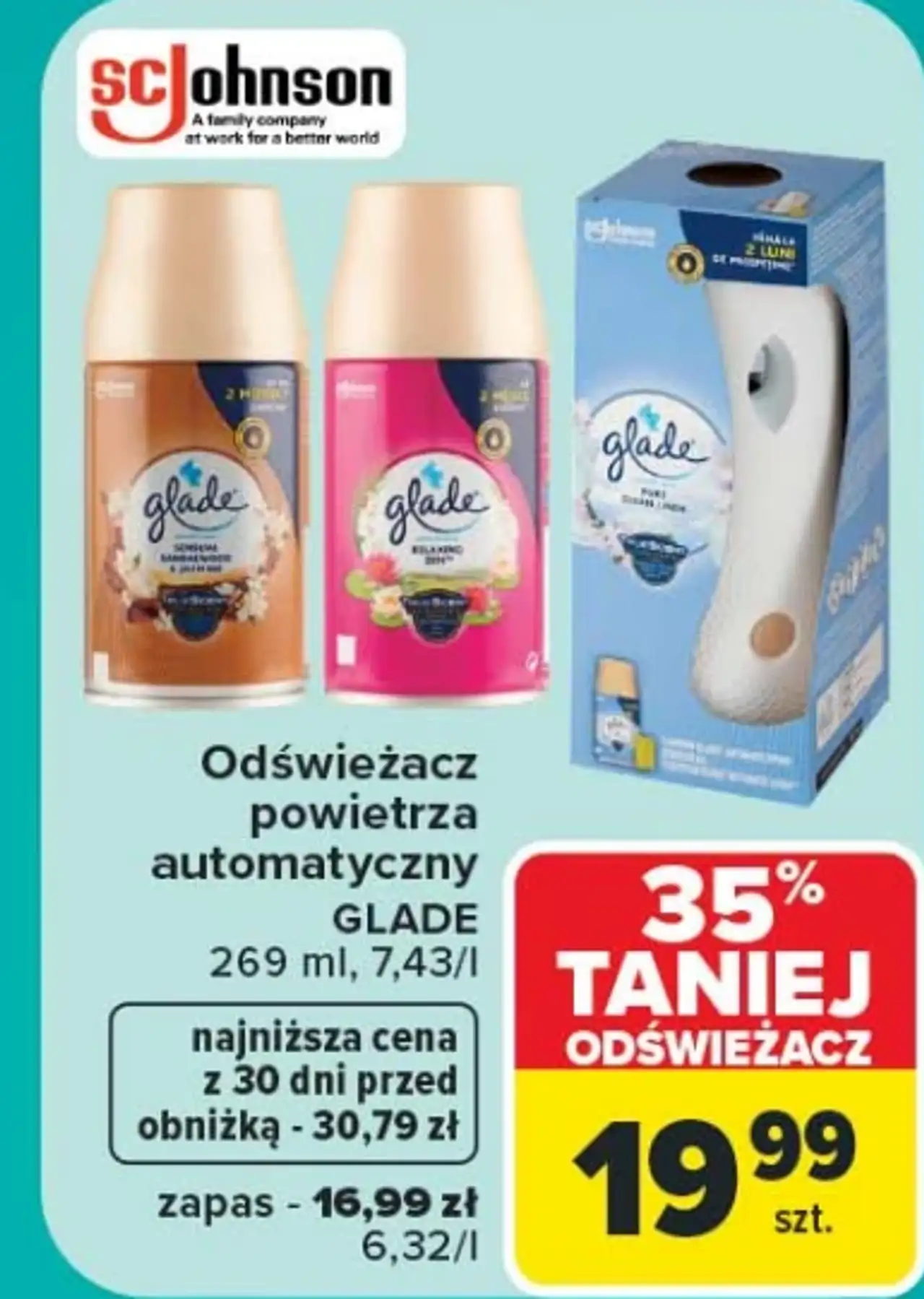 Automatyczny odświeżacz powietrza Glade