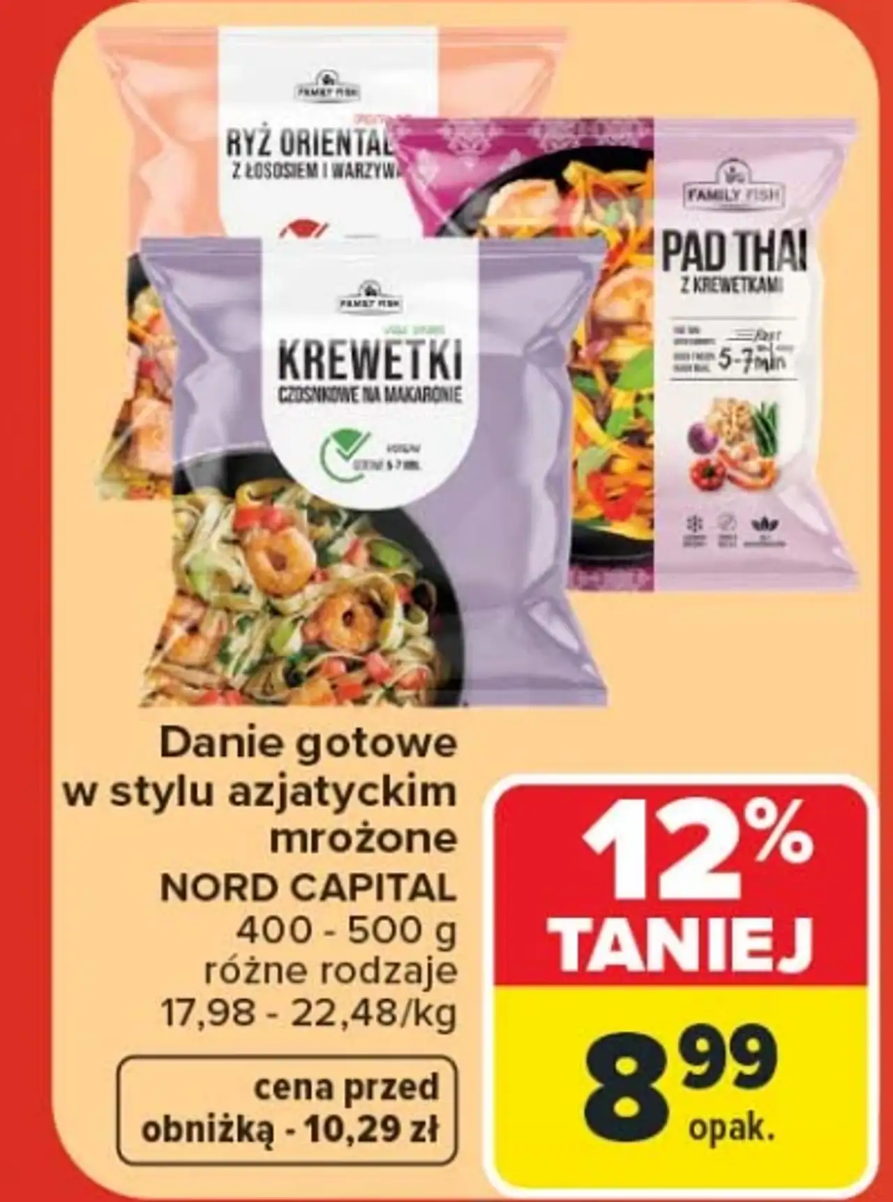 Danie gotowe w stylu azjatyckim mrożone Nord Capital