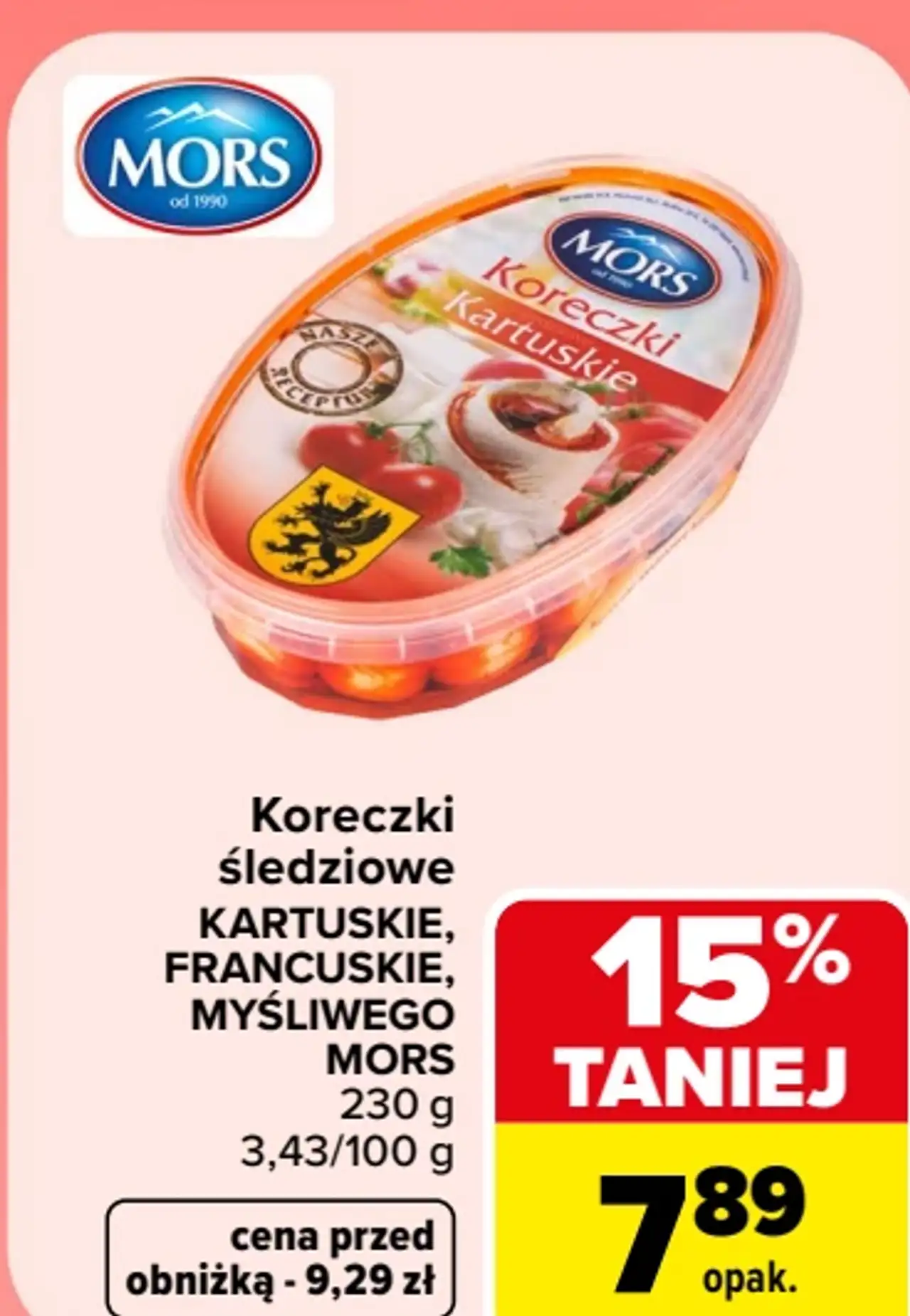 Koreczki śledziowe Kartuskie, Francuskie, Myśliwego MORS