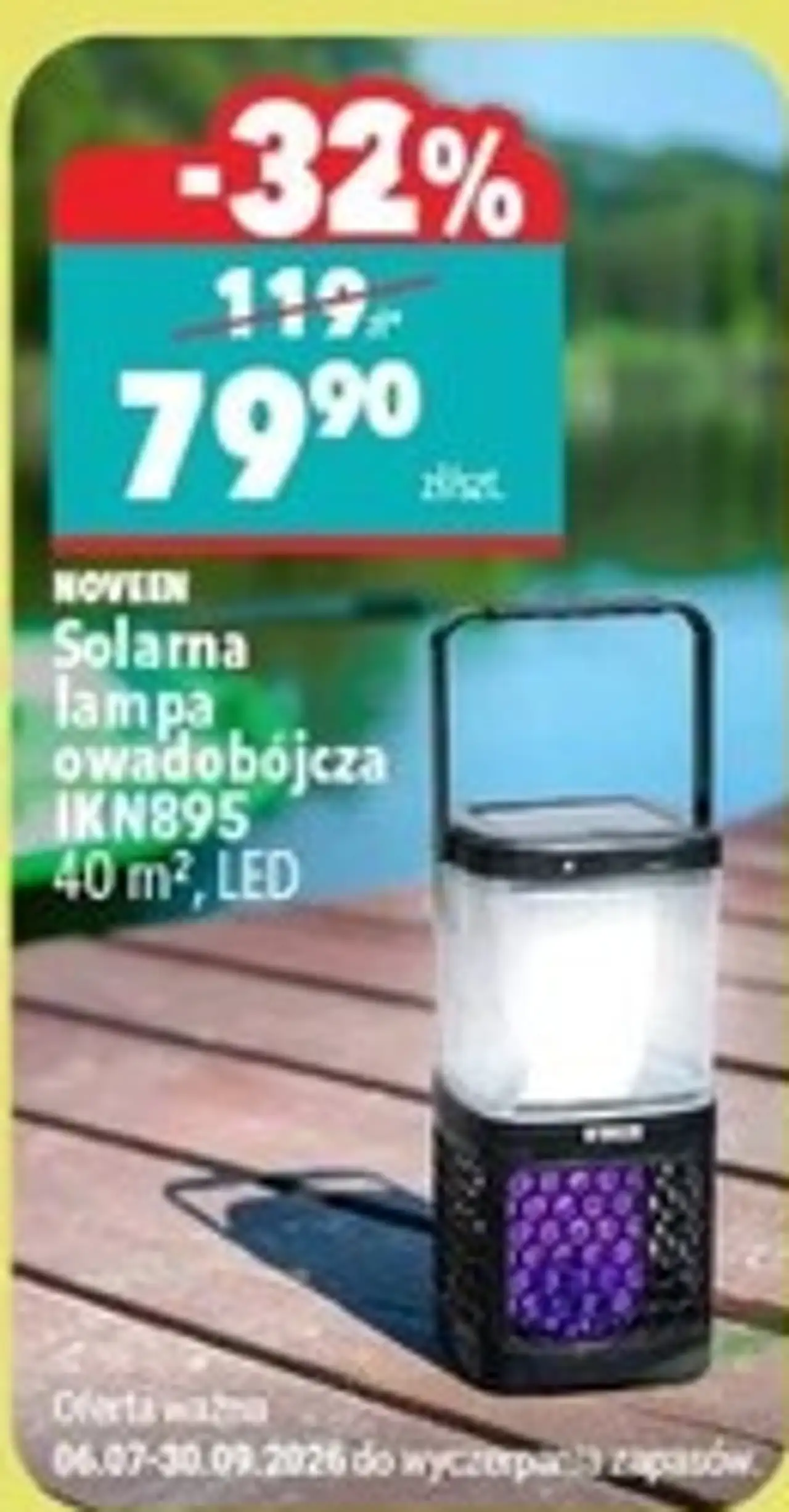 Noveen Solarna lampa owadobójcza IKN895