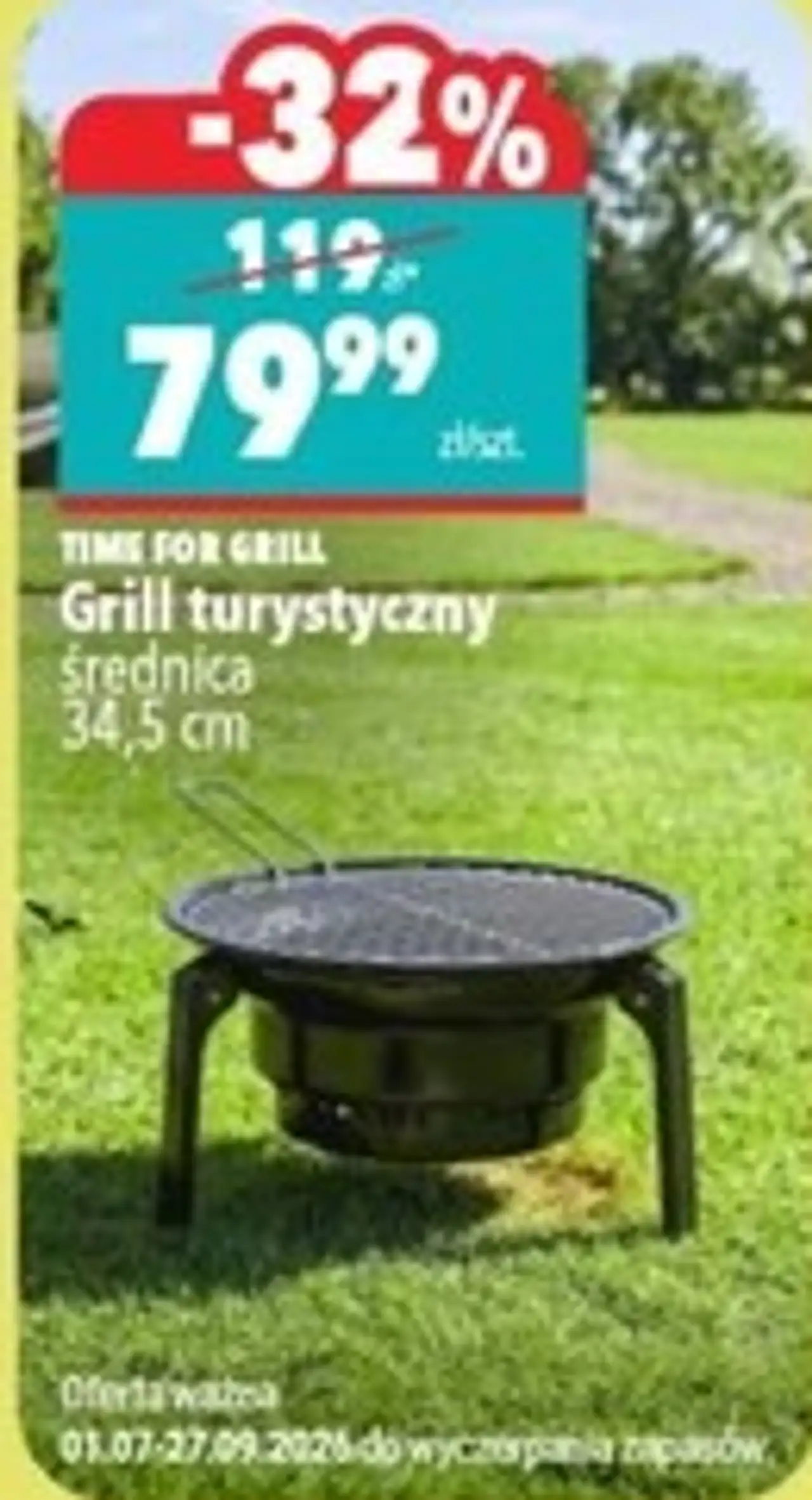 Time for Grill Grill turystyczny średnica 34,5 cm