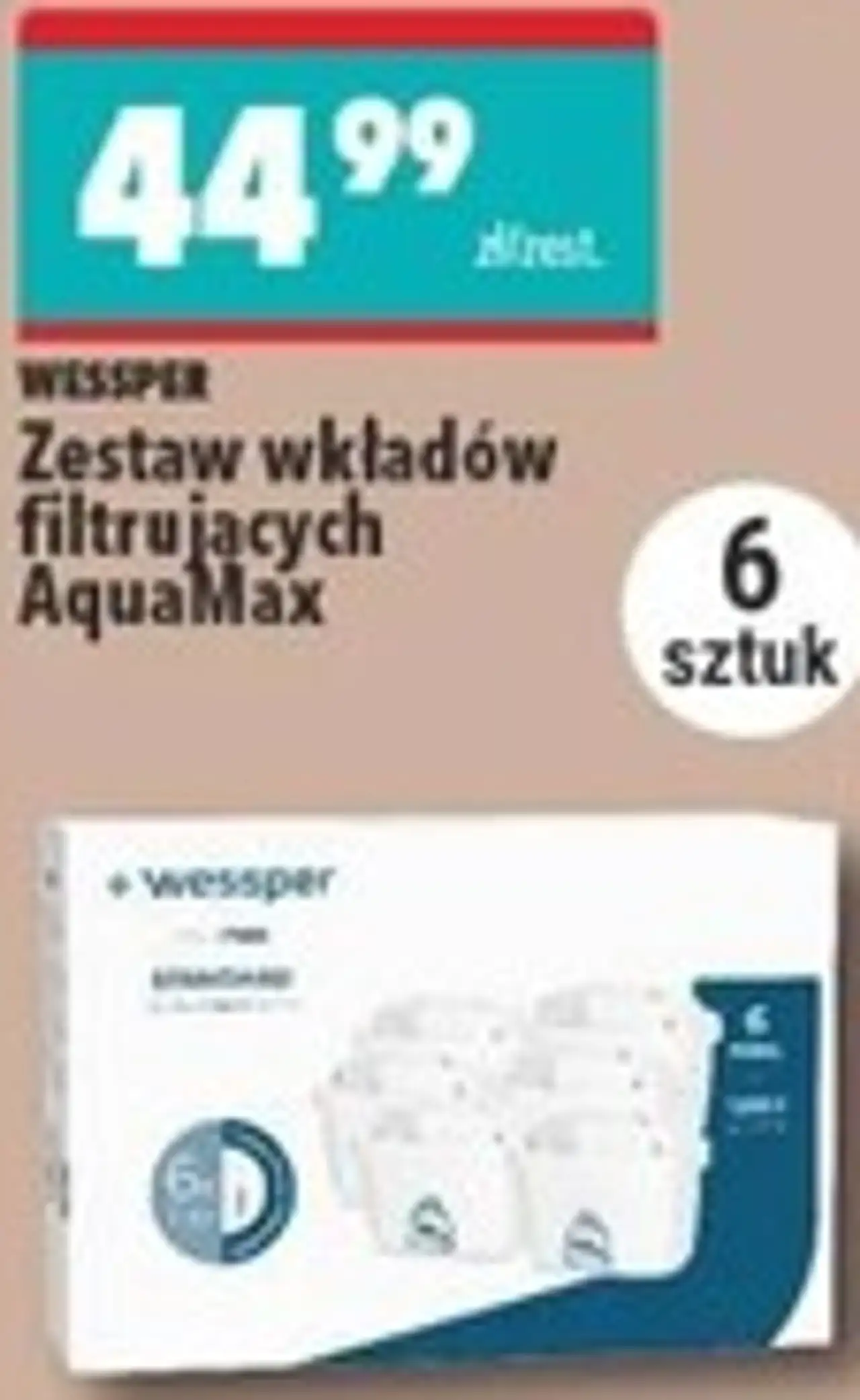 Wessper Zestaw wkładów filtrujących AquaMax 6 sztuk