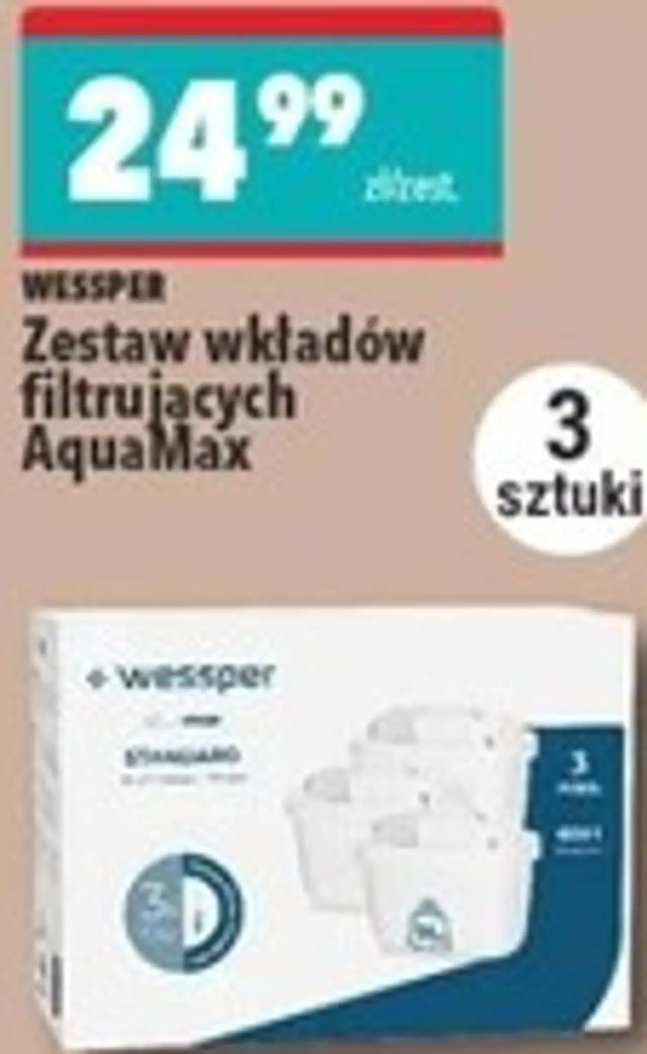 Wessper Zestaw wkładów filtrujących AquaMax 3 sztuki