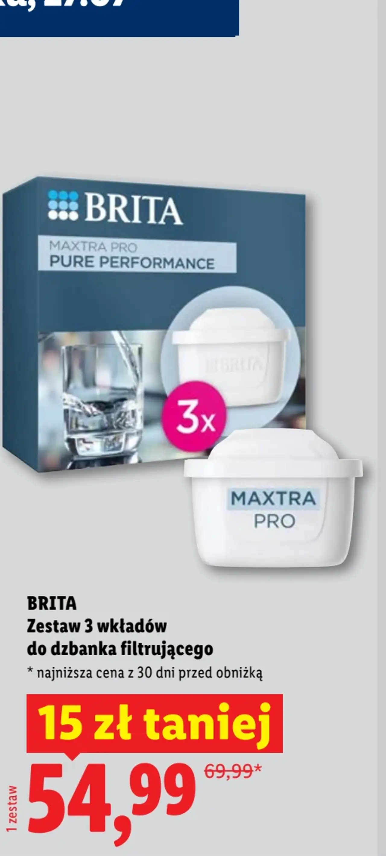 BRITA Zestaw 3 wkładów do dzbanka filtrującego Maxtra Pro