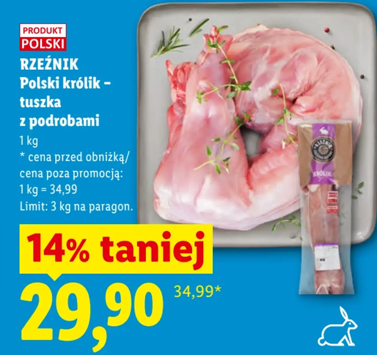 Rzeźnik Polski królik - tuszka z podrobami