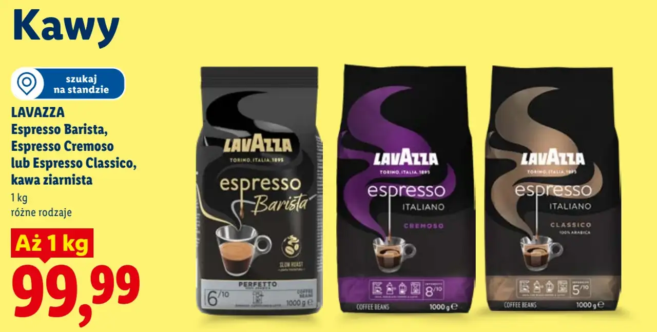 LAVAZZA Espresso Barista, Espresso Cremoso lub Espresso Classico, kawa ziarnista