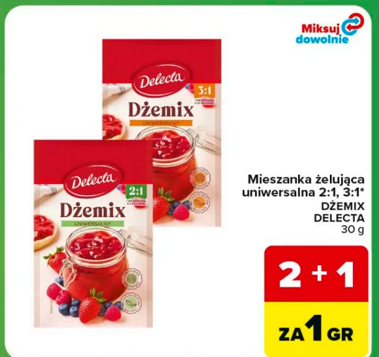 Mieszanka żelująca uniwersalna 2:1, 3:1 Dżemix Delecta 30 g