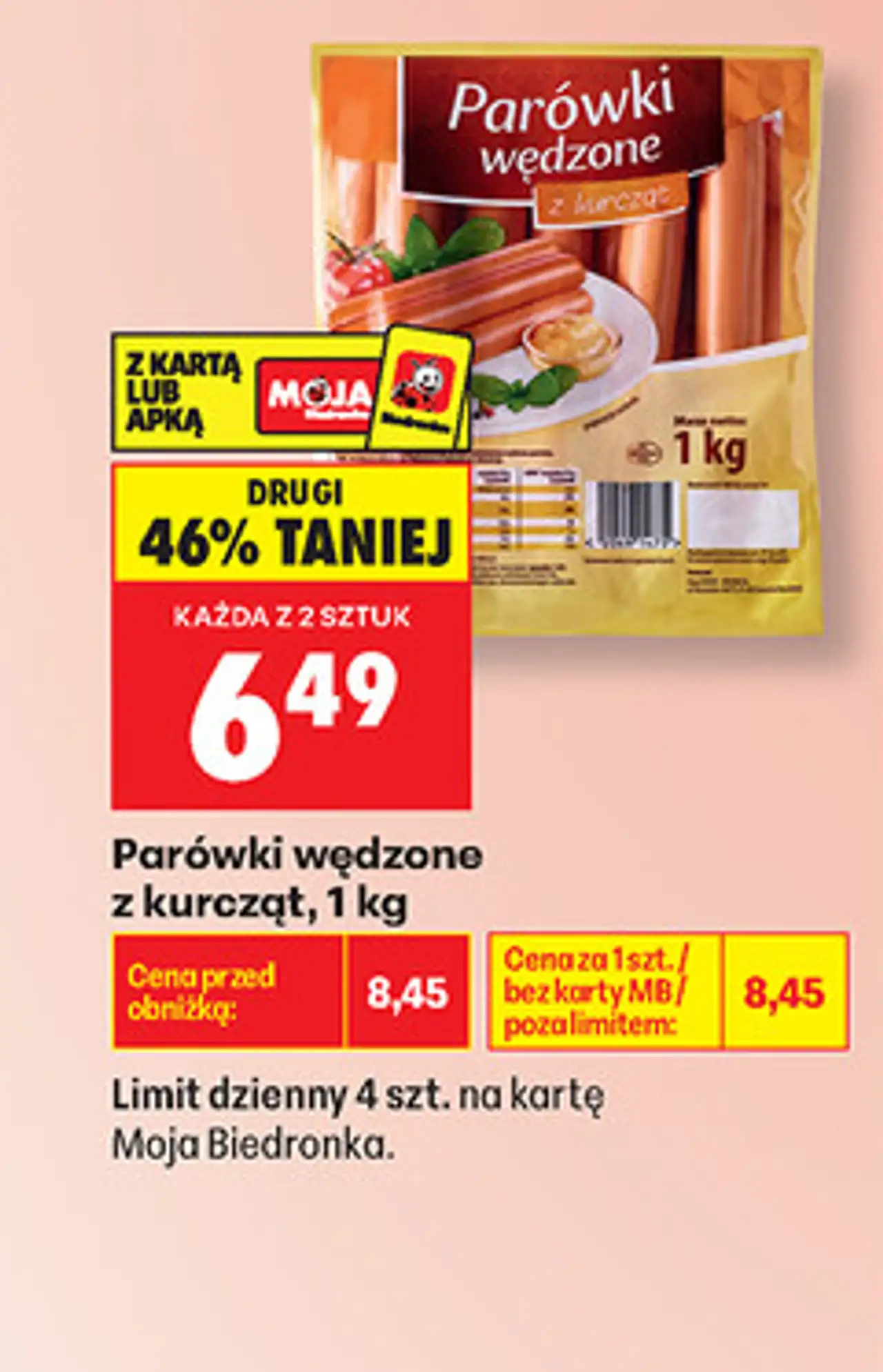 Parówki wędzone z kurcząt