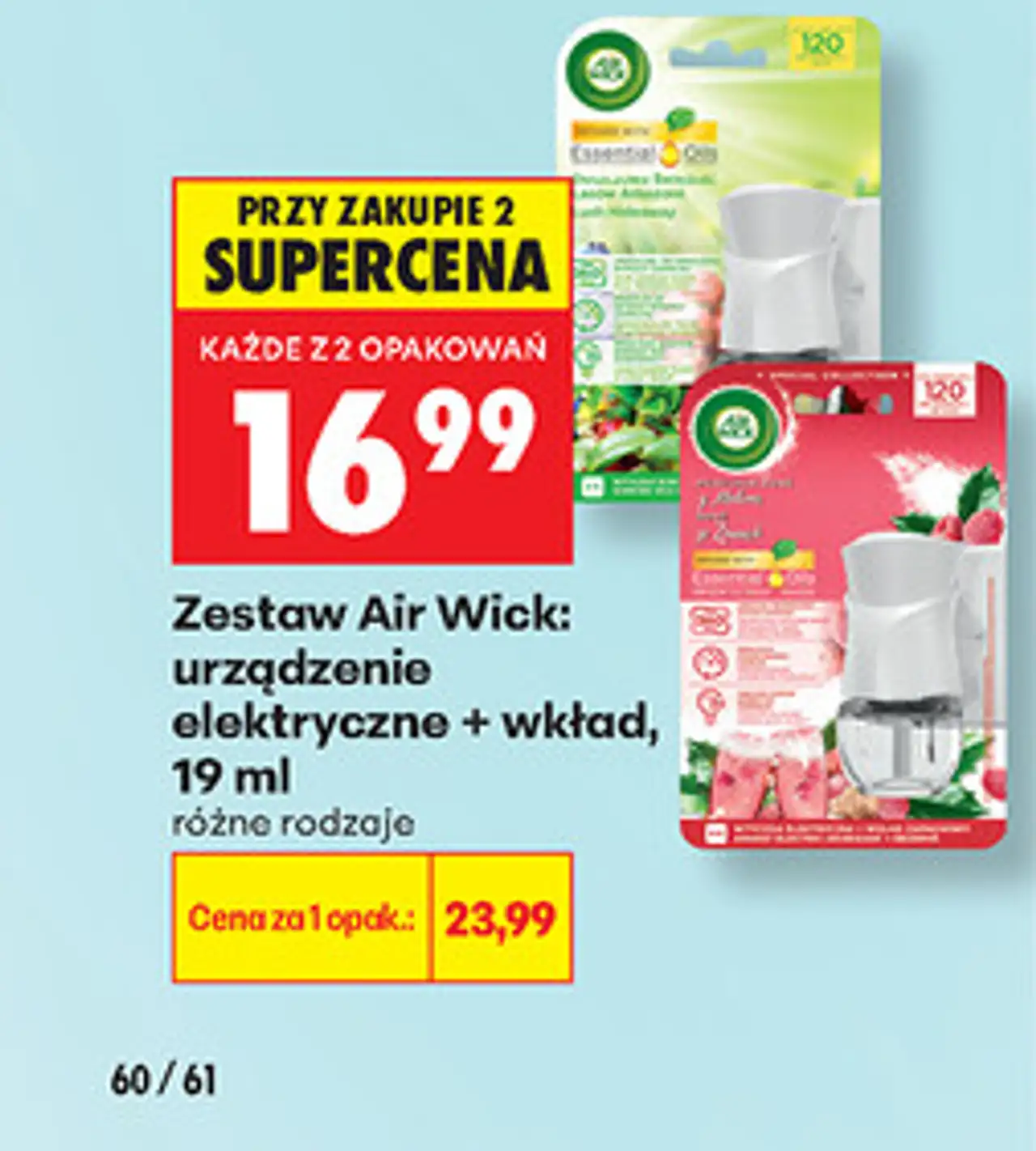 Zestaw Air Wick: urządzenie elektryczne + wkład, 19 ml