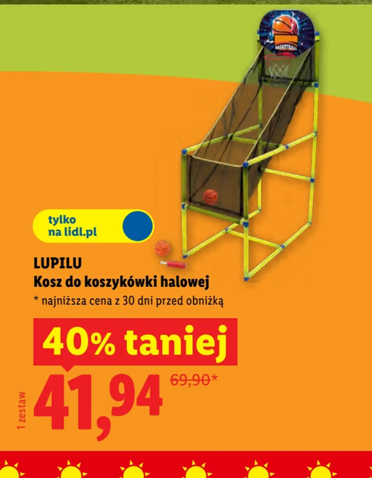 LUPILU Kosz do koszykówki halowej