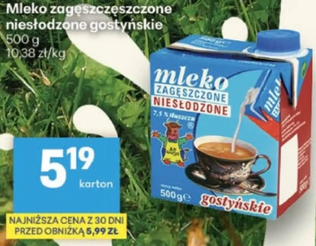 Mleko zagęszczone niesłodzone gostyńskie