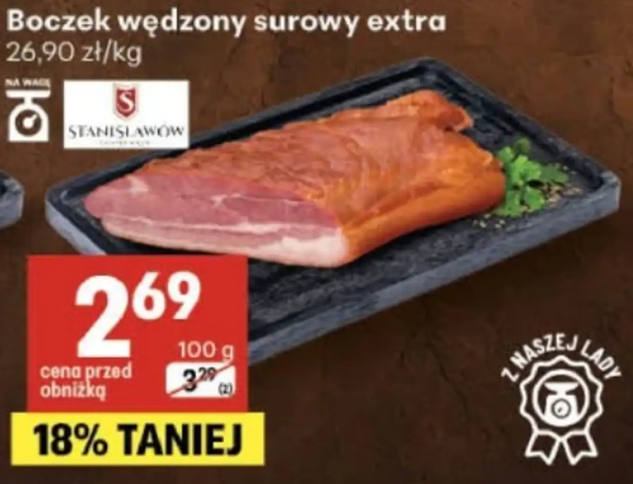 Boczek wędzony surowy extra Stanisławów