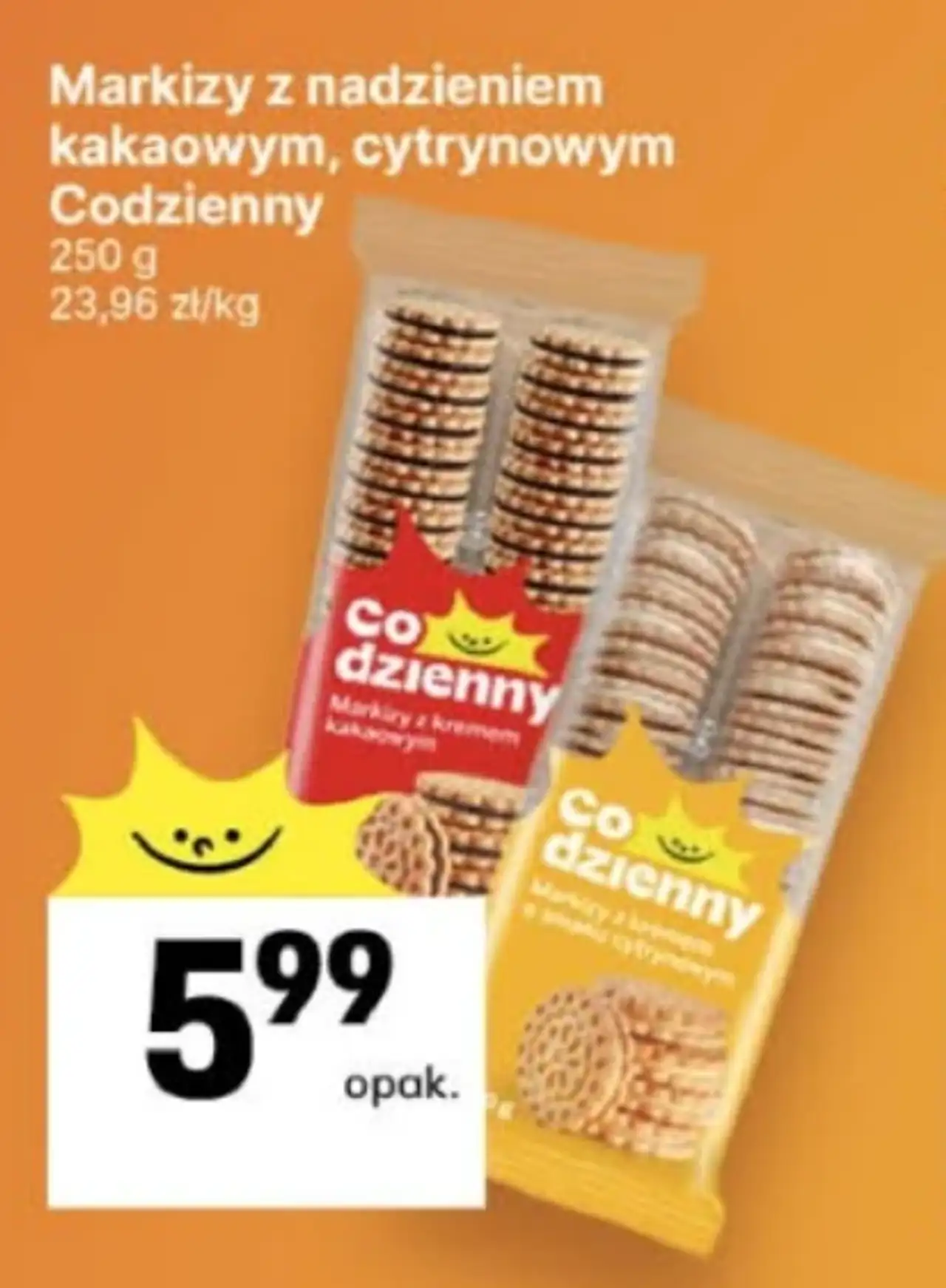 Markizy z nadzieniem kakaowym, cytrynowym Codzienny