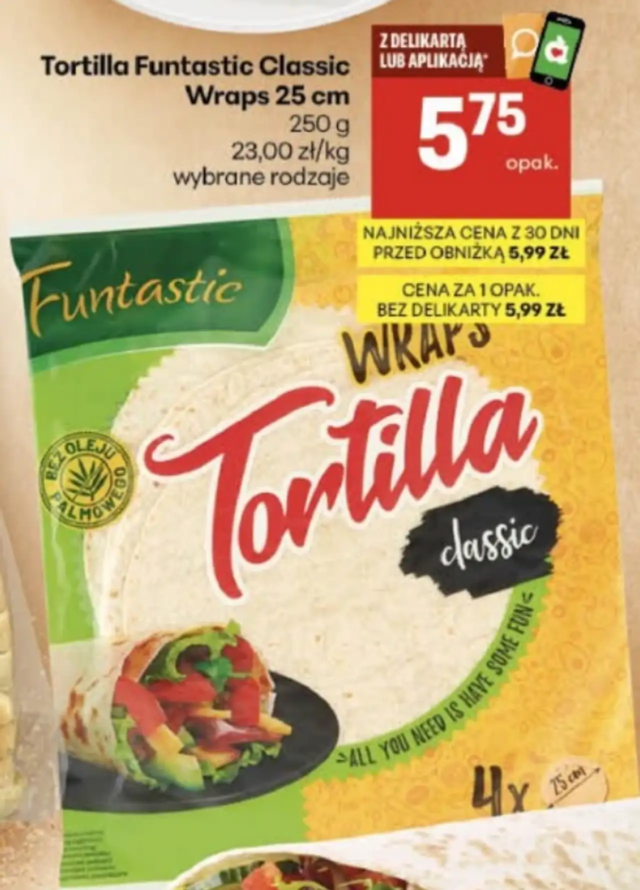 Tortilla Funtastic Classic Wraps 25 cm