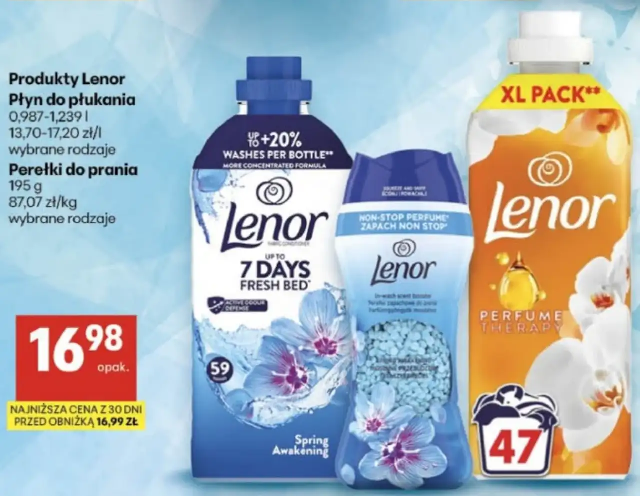 Produkty Lenor (Płyn do płukania / Perełki do prania)