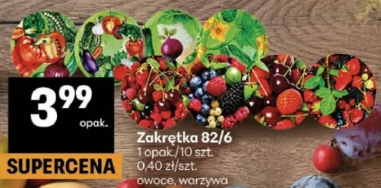 Zakrętka 82/6 owoce, warzywa