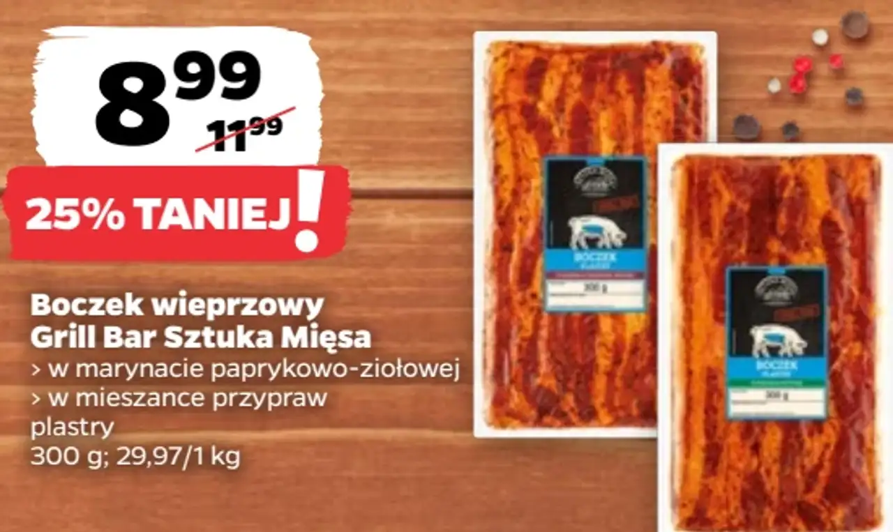 Boczek wieprzowy Grill Bar Sztuka Mięsa