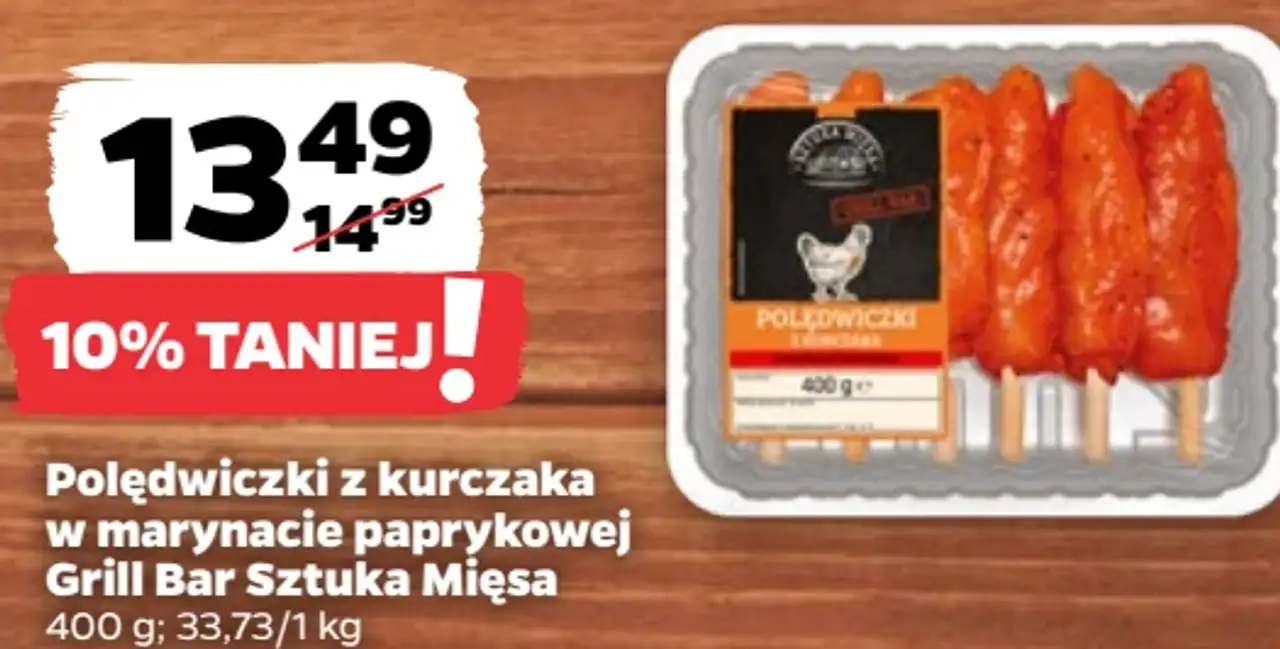Polędwiczki z kurczaka w marynacie paprykowej Grill Bar Sztuka Mięsa