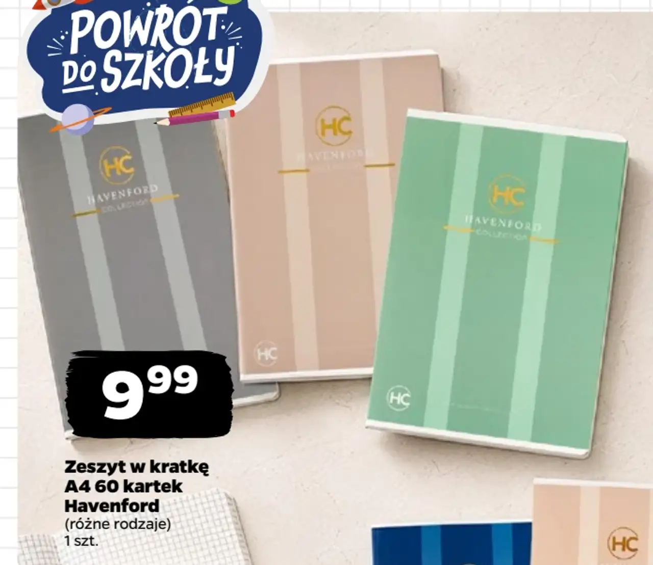 Zeszyt w kratkę A4 60 kartek Havenford