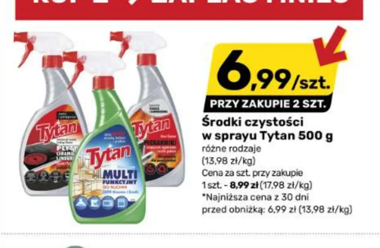 Środki czystości w sprayu Tytan 500 g