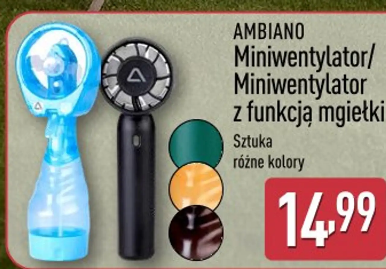AMBIANO Miniwentylator/Miniwentylator z funkcją mgiełki