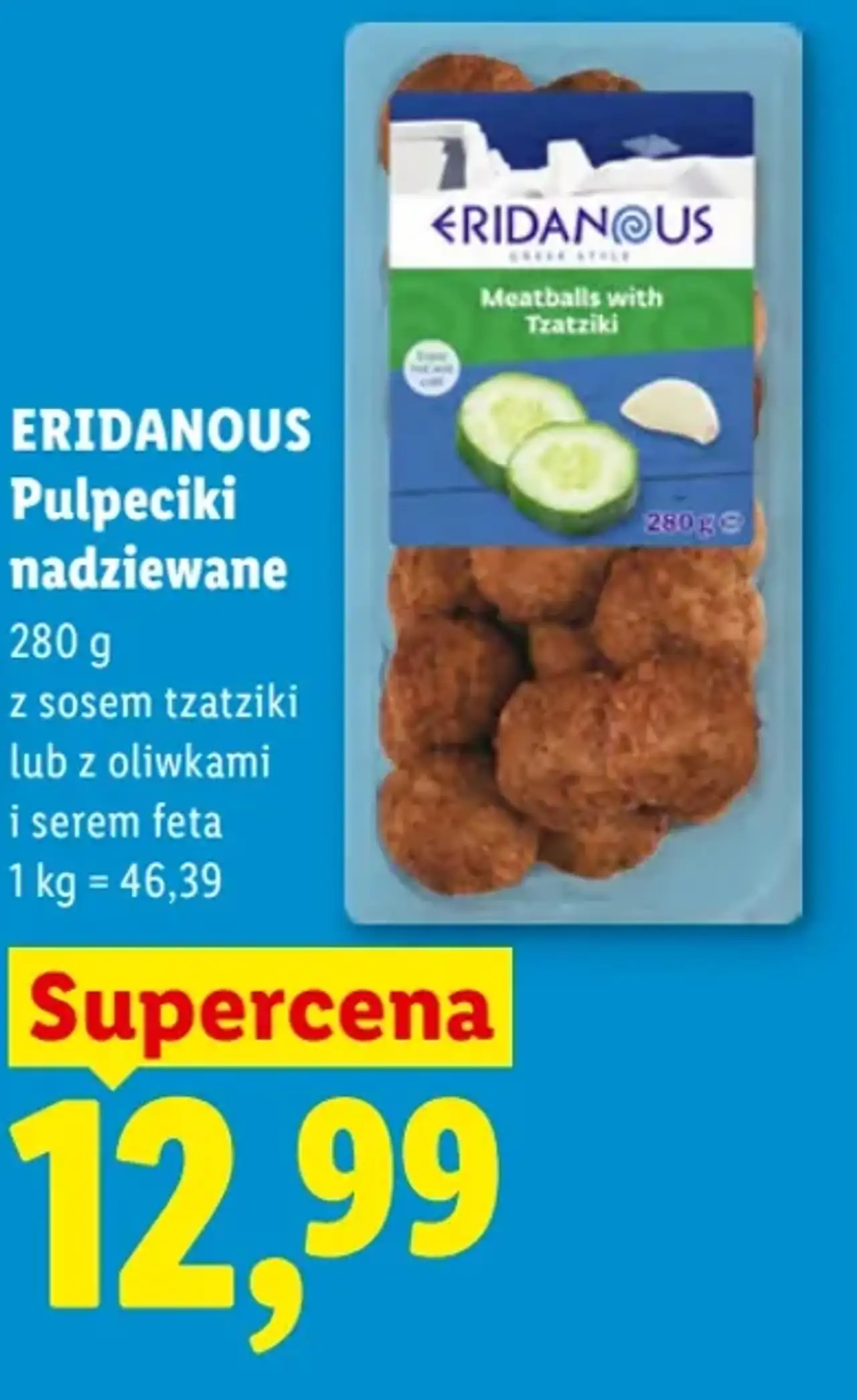 ERIDANOUS Pulpeciki nadziewane z sosem tzatziki lub z oliwkami i serem feta