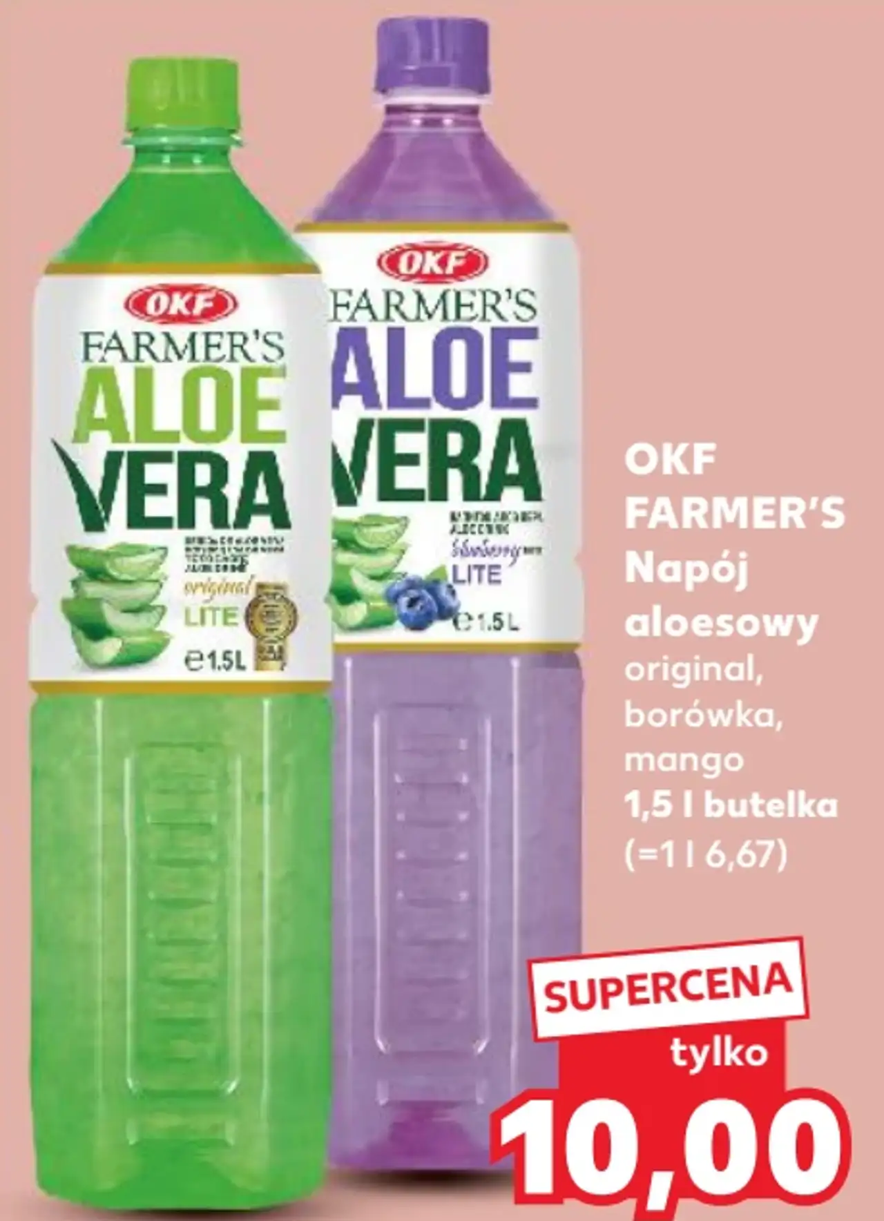 OKF Farmer's Napój aloesowy original, borówka, mango