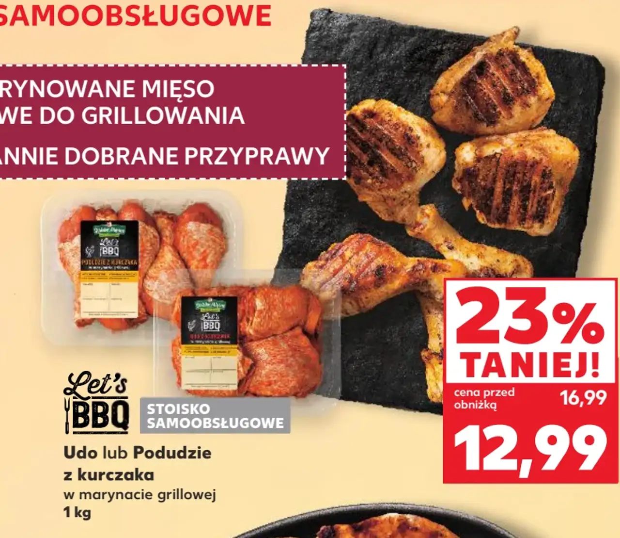 Let's BBQ Udo lub Podudzie z kurczaka w marynacie grillowej