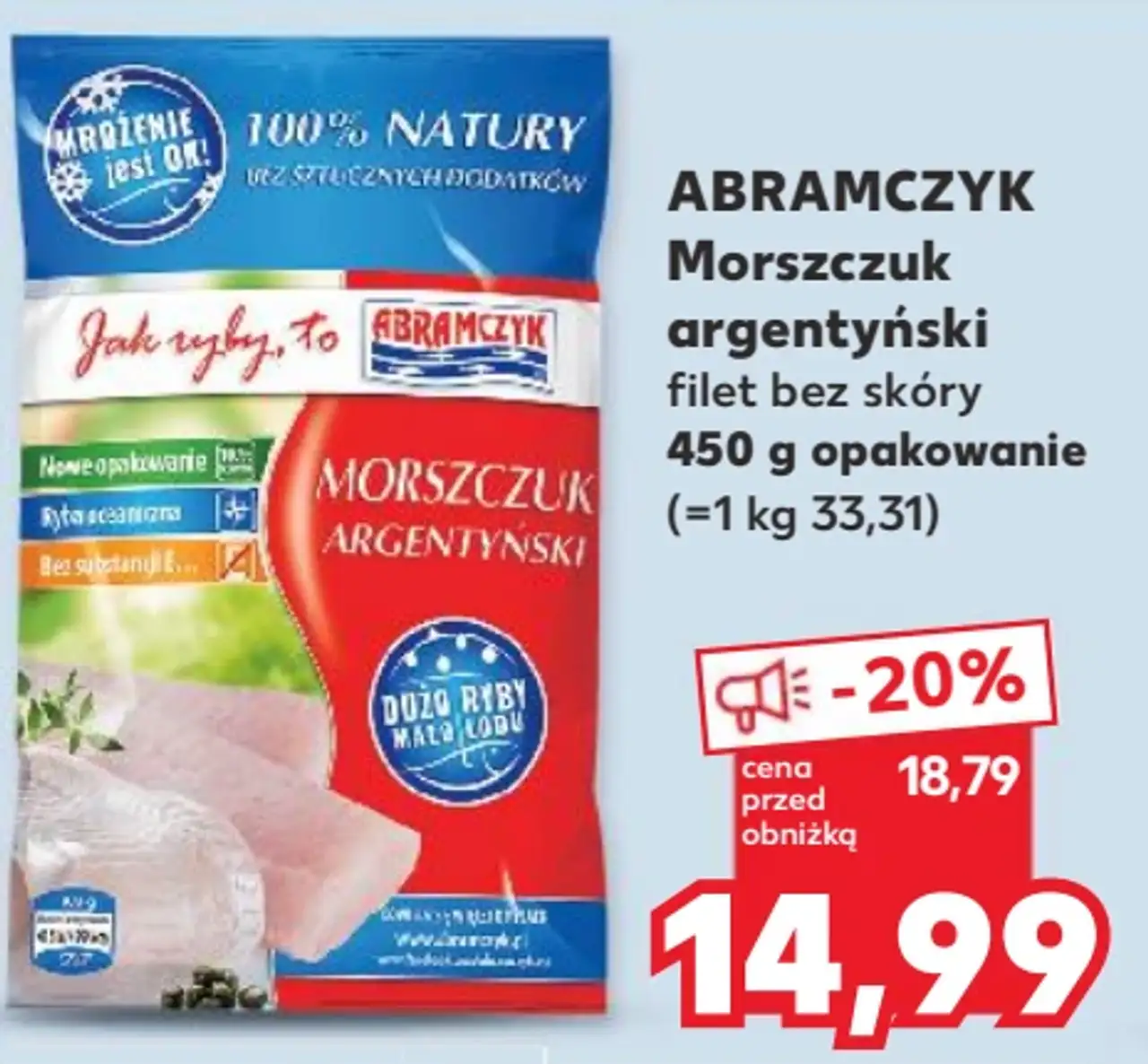 Abramczyk Morszczuk argentyński filet bez skóry