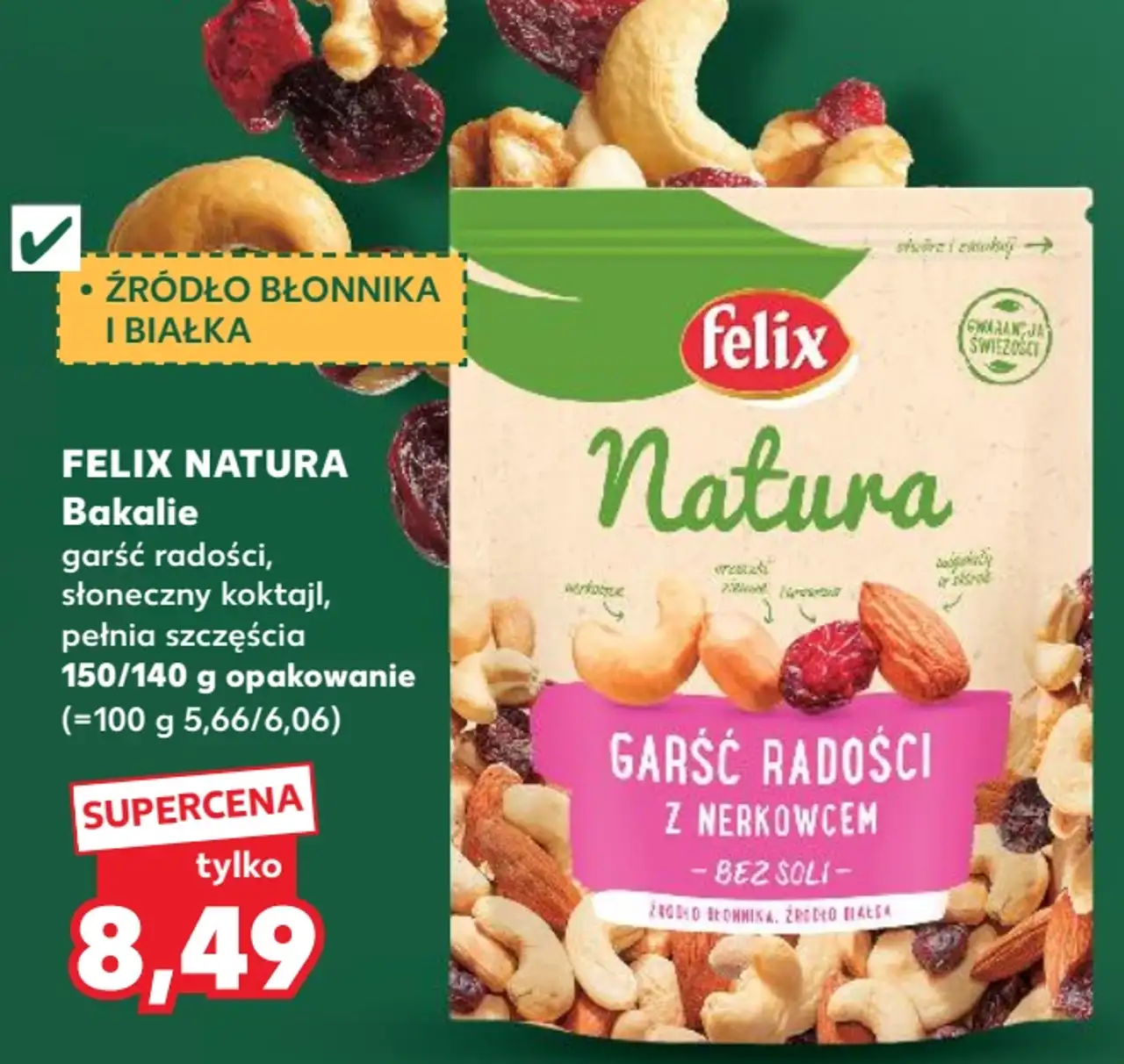 FELIX NATURA Bakalie garść radości, słoneczny koktajl, pełnia szczęścia