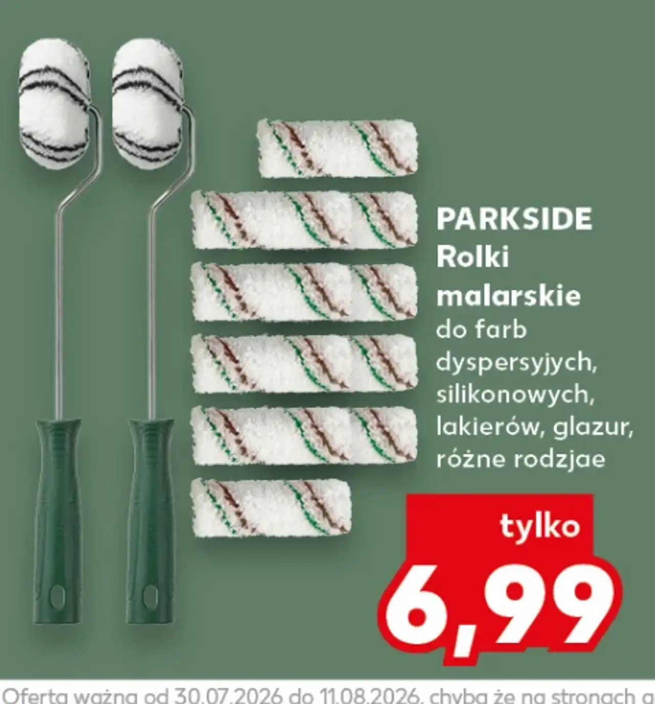 PARKSIDE Rolki malarskie do farb dyspersyjnych, silikonowych, lakierów, glazur