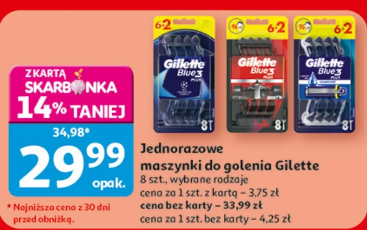 Jednorazowe maszynki do golenia Gillette Blue3