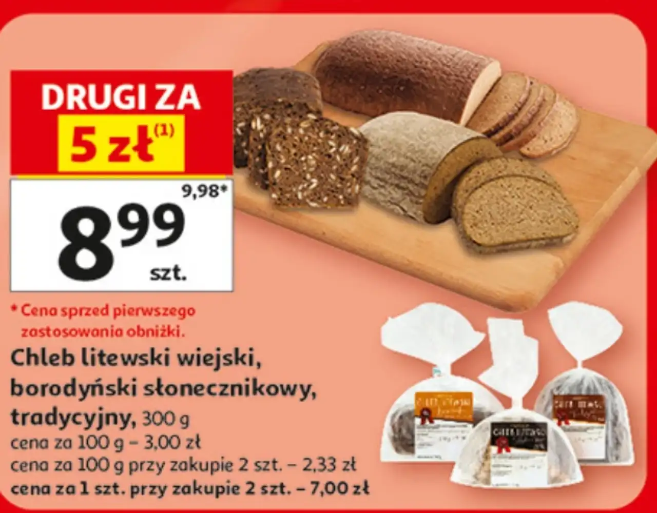 Chleb litewski wiejski, borodyński słonecznikowy, tradycyjny