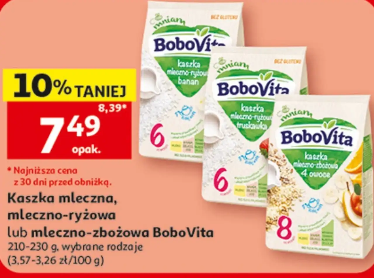 Kaszka mleczna, mleczno-ryżowa lub mleczno-zbożowa BoboVita
