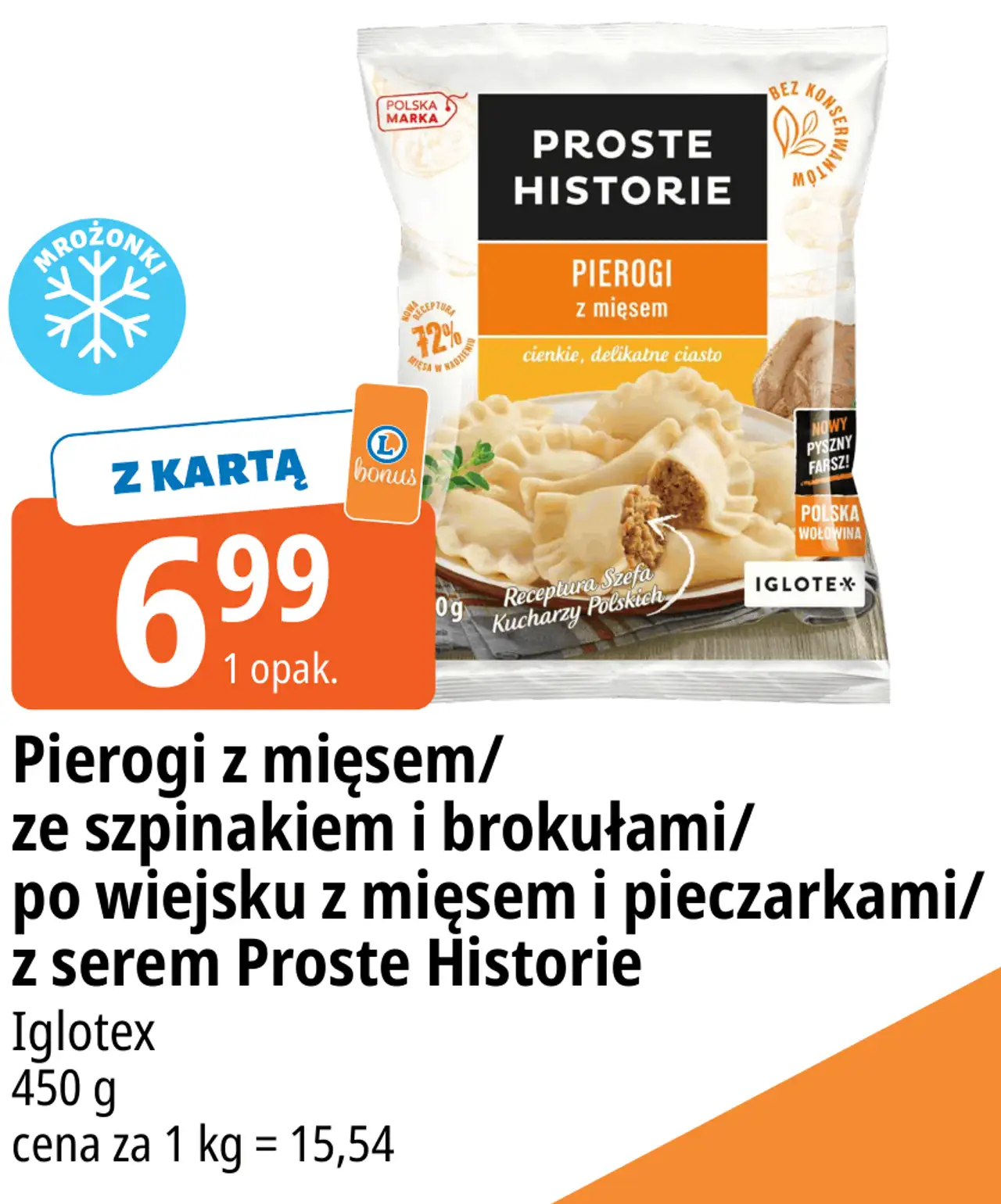 Pierogi z mięsem/ze szpinakiem i brokułami/po wiejsku z mięsem i pieczarkami/z serem Proste Historie