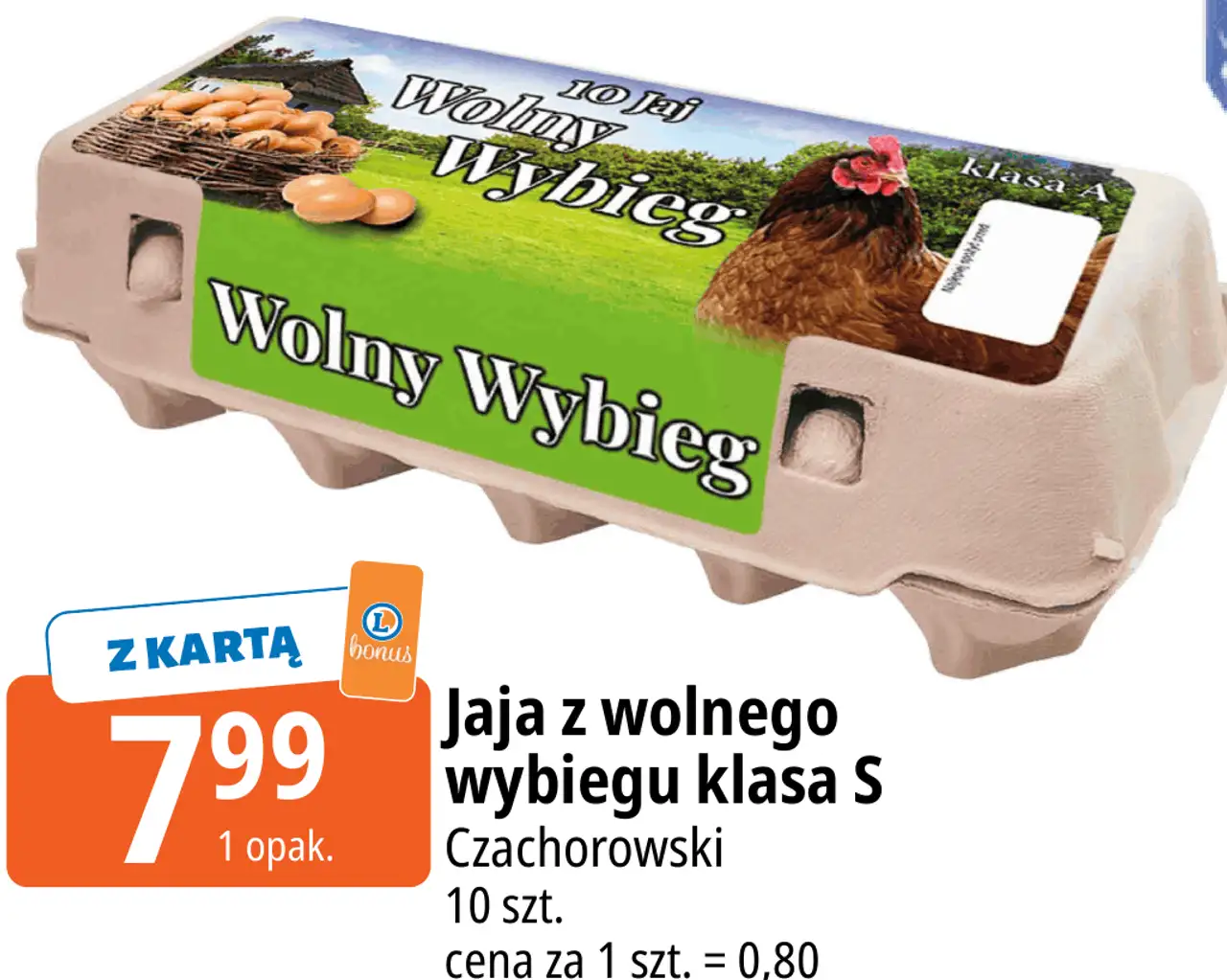 Jaja z wolnego wybiegu klasa S Czachorowski