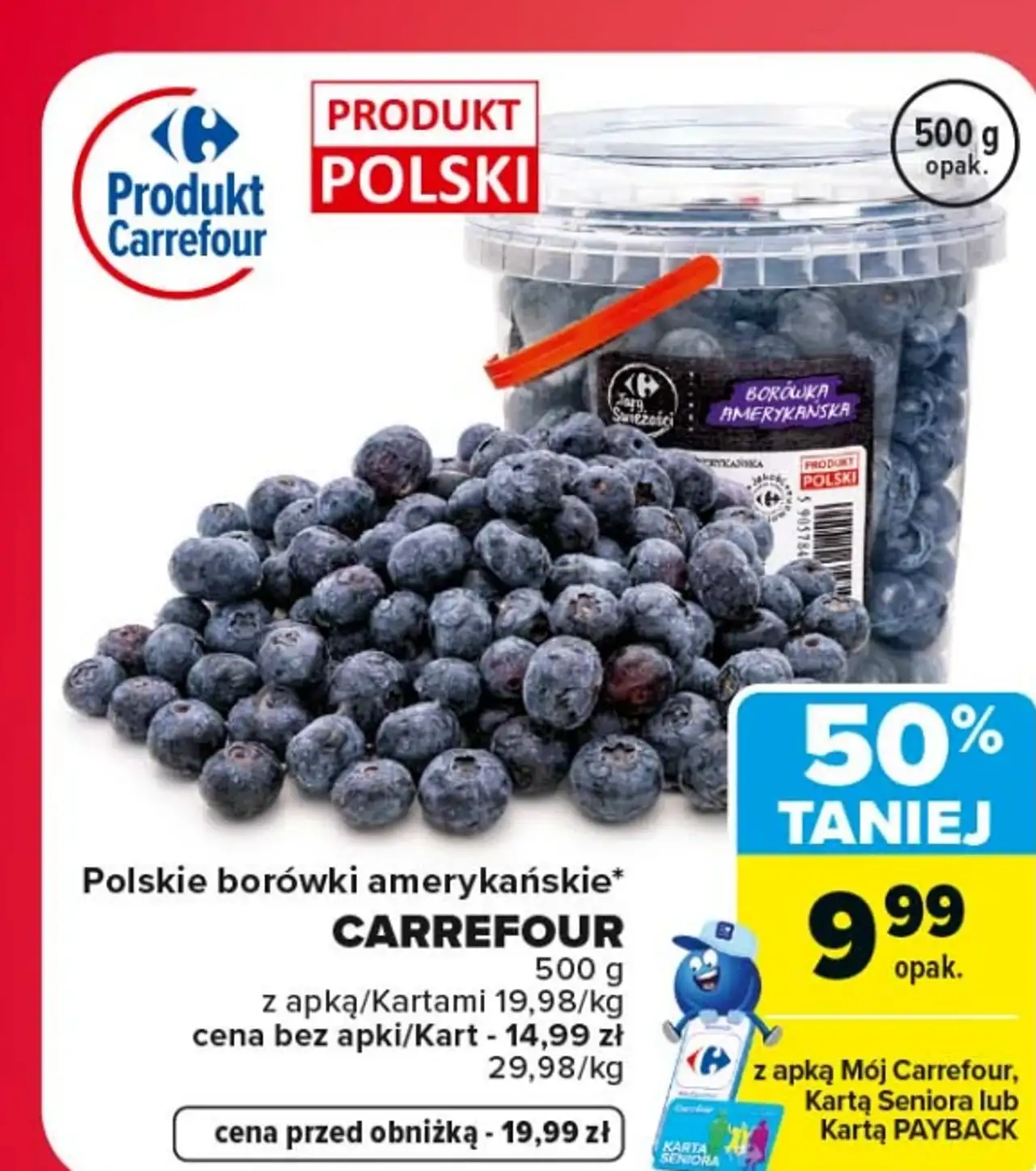 Polskie borówki amerykańskie Carrefour