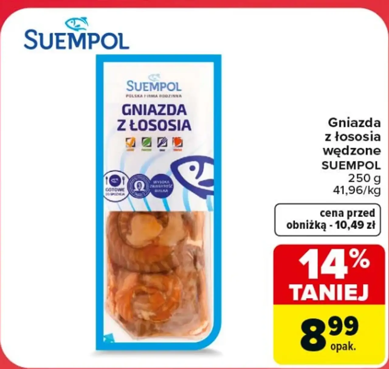Gniazda z łososia wędzone SUEMPOL