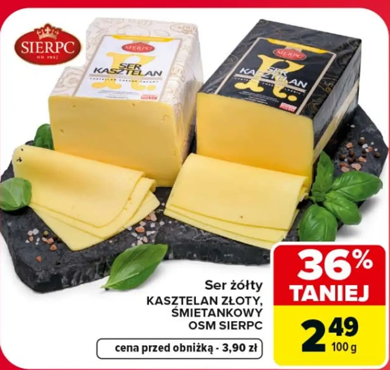 Ser żółty Kasztelan Złoty, Śmietankowy OSM Sierpc